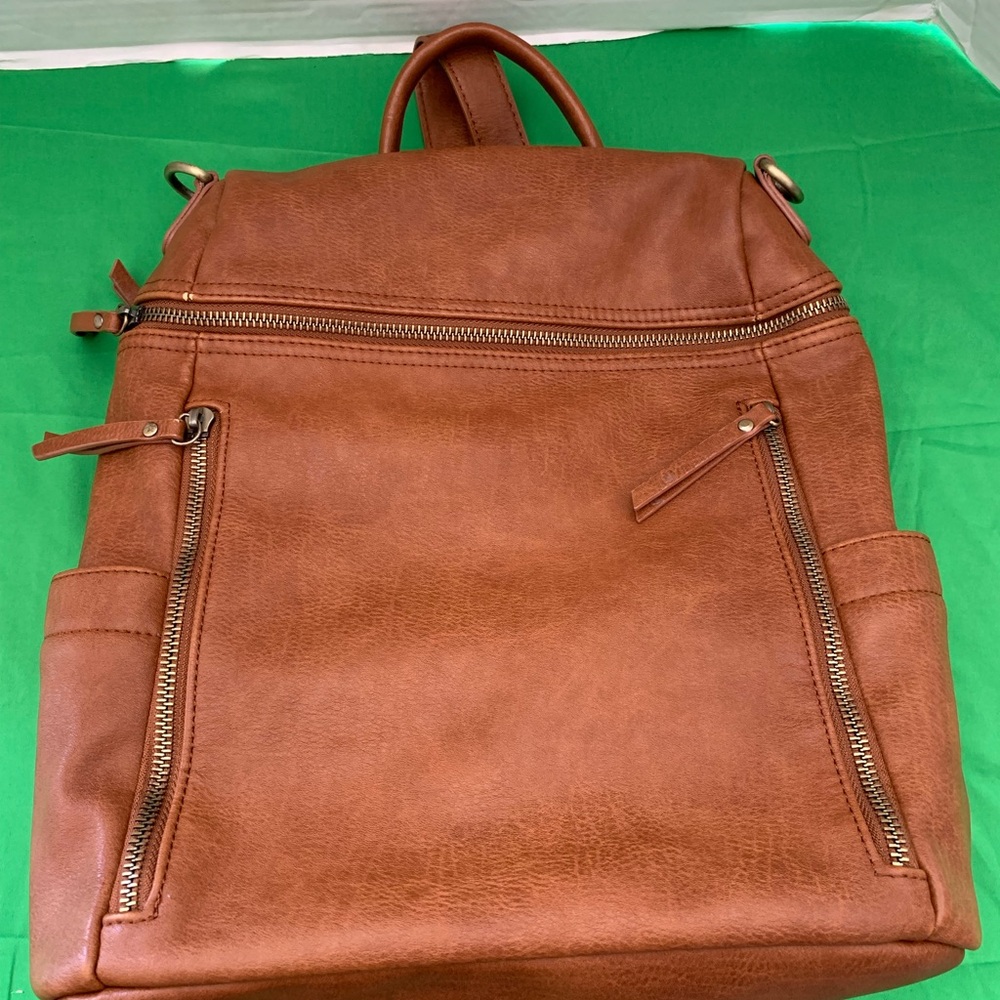 Mystique Classic Brown Women's Faux Leather Backpack
